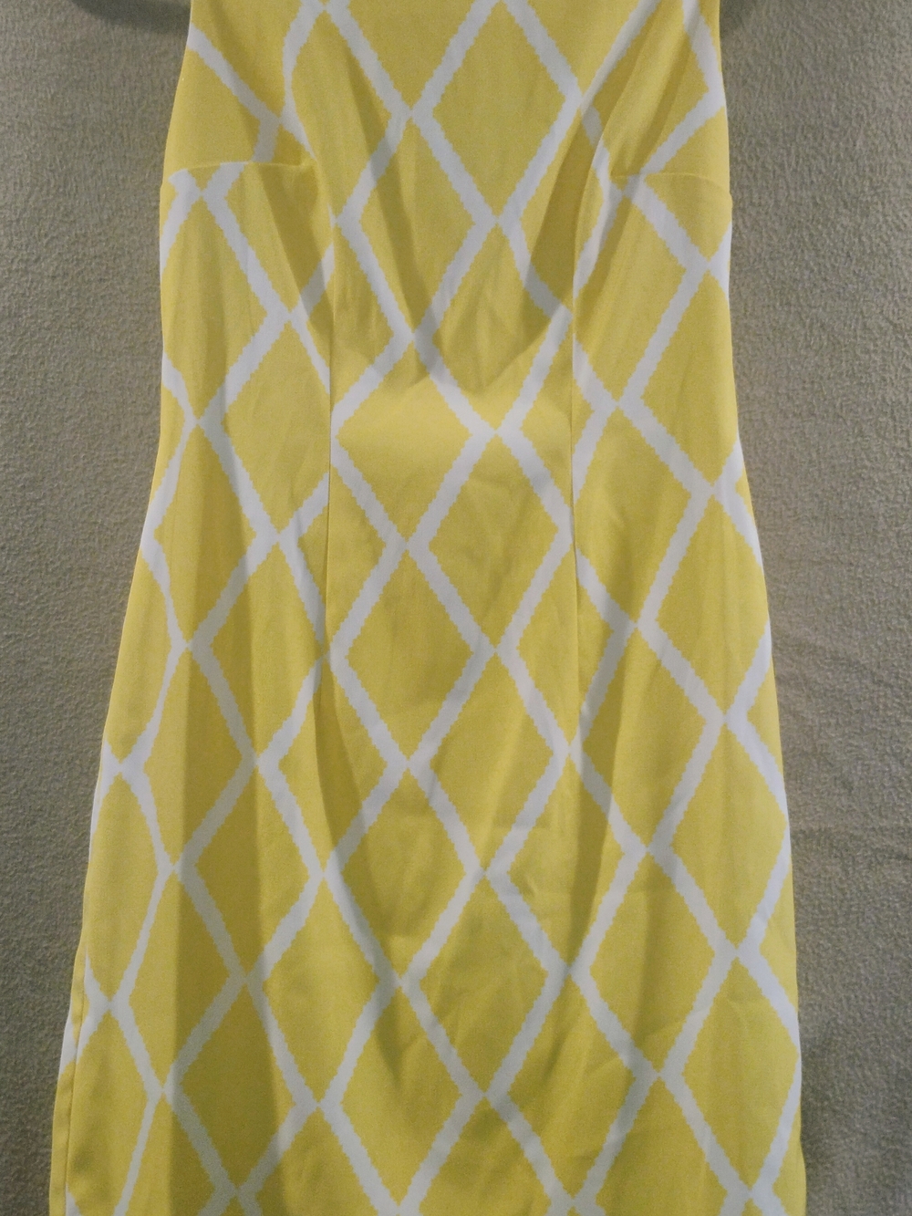 2/$15 Alyx Yellow and White Diamond Maxi Dress